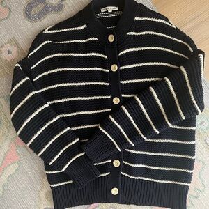 Alex Mill Nico Chunky Cardigan Navy Stripe